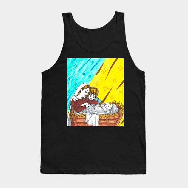 The birth of Jesus Tank Top by FairytalesInBlk